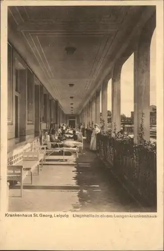 Leipzig Krankenhaus St Georg Liegehalle Krankenschwester / Leipzig /Leipzig Stadtkreis