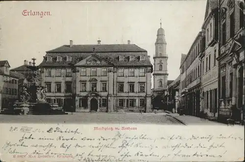 Erlangen Marktplatz Rathaus / Erlangen /Erlangen Stadtkreis