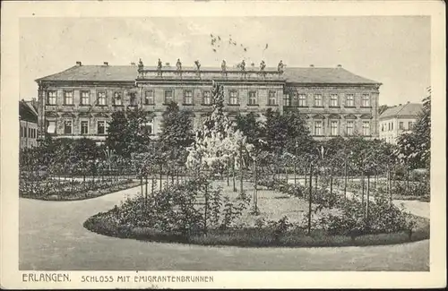 Erlangen Schloss Emigrantenbrunnen / Erlangen /Erlangen Stadtkreis