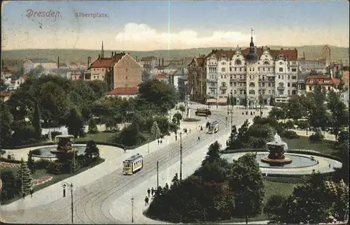 Dresden Albertplatz Strassenbahn / Dresden Elbe /Dresden Stadtkreis