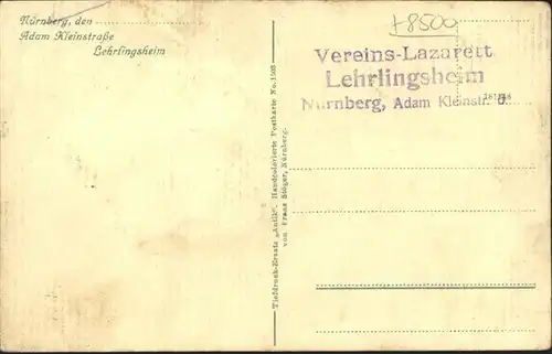 Nuernberg Adam Kleinstrasse Lehrlingsheim / Nuernberg /Nuernberg Stadtkreis