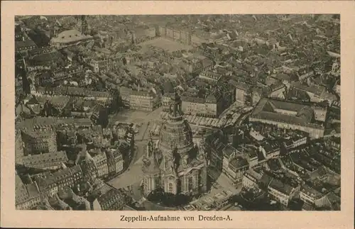 Dresden Fliegeraufnahme Zeppelinaufnahme / Dresden Elbe /Dresden Stadtkreis