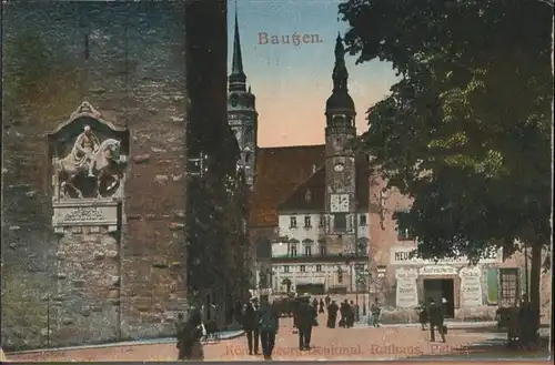 Bautzen Koenig Georg Denkmal Rathaus / Bautzen /Bautzen LKR