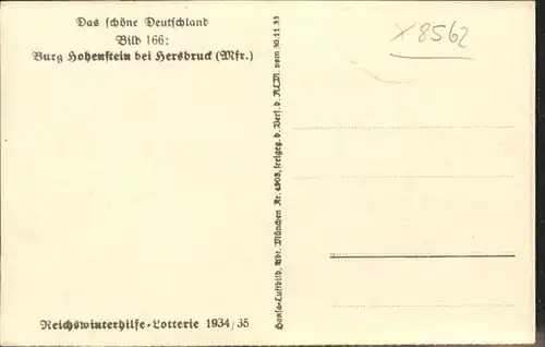 Hersbruck Burg Hohenstein / Hersbruck /Nuernberger Land LKR