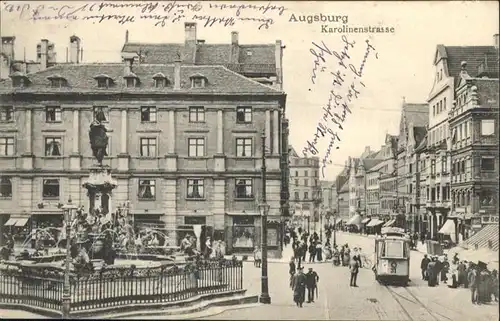 Augsburg Karolinenstrasse Strassenbahn / Augsburg /Augsburg LKR