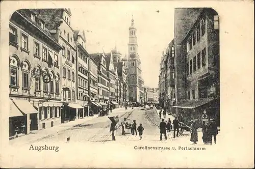 Augsburg Carolinenstrasse Perlachturm / Augsburg /Augsburg LKR
