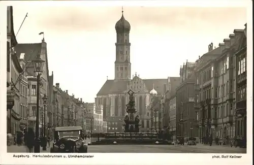 Augsburg Herkulesbrunnen Ulrichsmuenster / Augsburg /Augsburg LKR