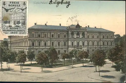 Augsburg [Handschriftlich] Justiz Palast / Augsburg /Augsburg LKR
