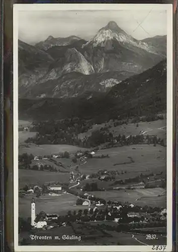 Pfronten Fliegeraufnahme Saeuling / Pfronten /Ostallgaeu LKR