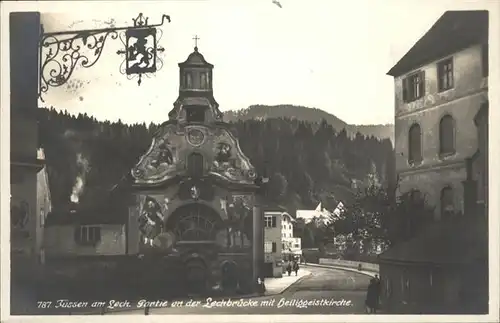 Fuessen Lechbruecke Heiliggeistkirche /  /