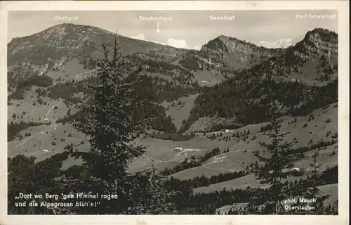 Oberstaufen Hochgrat Staufnerhaus
Seelekopf Hochfluhalpkopf / Oberstaufen /Oberallgaeu LKR