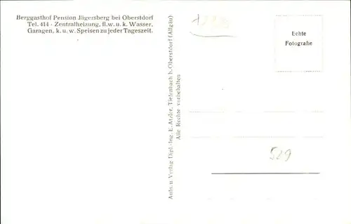 Oberstdorf Berggasthof Pension Jaegersberg / Oberstdorf /Oberallgaeu LKR