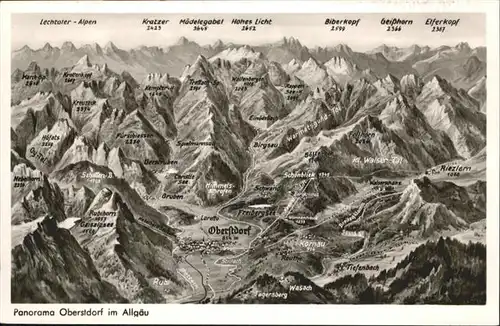 Oberstdorf Allgaeuer Alpenpanorama / Oberstdorf /Oberallgaeu LKR