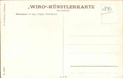 Oberstdorf WIRO Kuenstlerkarte
Einoedsbach / Oberstdorf /Oberallgaeu LKR