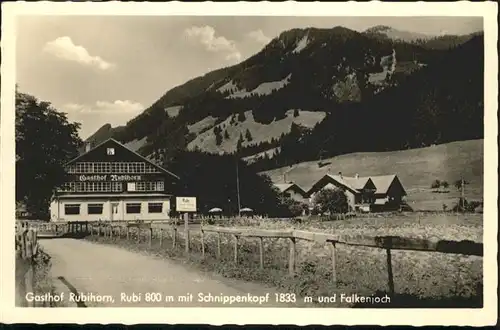 Oberstdorf Gasthof Rubihorn
Rubi Schnippenkopf Falkenjoch / Oberstdorf /Oberallgaeu LKR