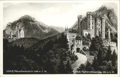 Fuessen Schloss Neuschwanstein
Schloss Hohenschwangau /  /