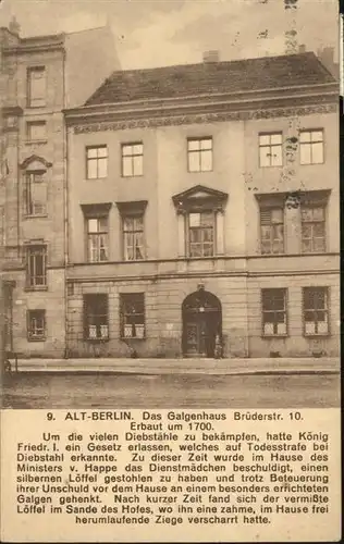 Berlin Alt-Berlin
Galgenhaus (erb.1700) / Berlin /Berlin Stadtkreis