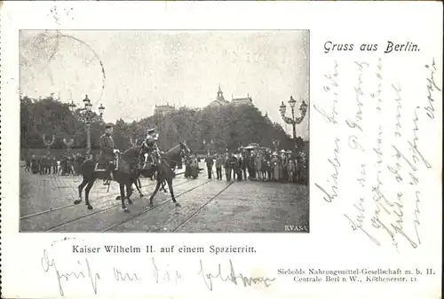 Berlin Kaiser-Wilhelm II. / Berlin /Berlin Stadtkreis