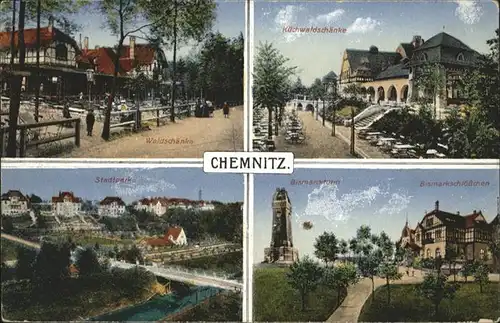 Chemnitz Waldschaenke, Stadtpark, Kuechwaldschaenke, Bismarckturm / Chemnitz /Chemnitz Stadtkreis