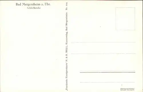 Bad Mergentheim Schlosskirche / Bad Mergentheim /Main-Tauber-Kreis LKR