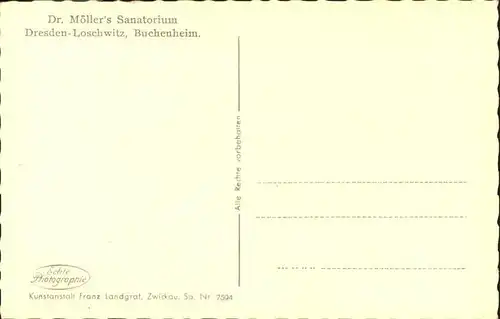Dresden Dr. Moeller`s Sanatorium / Dresden /Dresden Stadtkreis