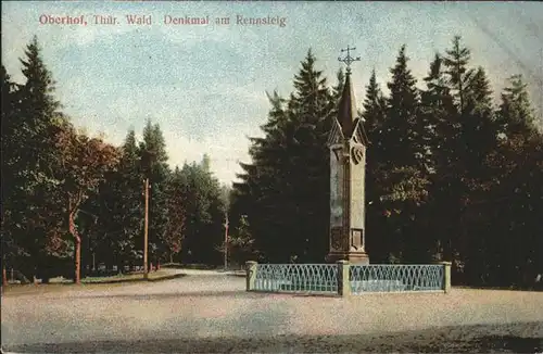 Oberhof Thueringen Denkmal Rennsteig / Oberhof Thueringen /Schmalkalden-Meiningen LKR