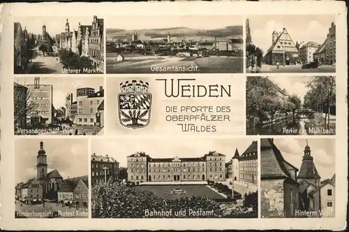 Weiden Oberpfalz Bahnhof Postamt / Weiden i.d.OPf. /Weiden Stadtkreis