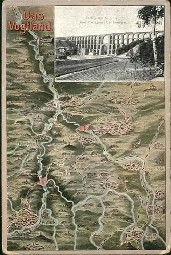 Plauen Vogtland Vogtland Panorama Goltzschtalbruecke / Plauen /Vogtlandkreis LKR