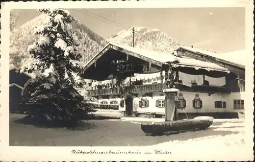 Ruhpolding Bauernhaus Brunnen  / Ruhpolding /Traunstein LKR