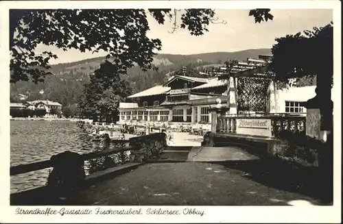 Schliersee Strandkaffee Gaststaette Fischerstueberl / Schliersee /Miesbach LKR