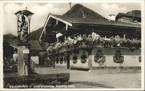 Ruhpolding Bauerhhaus Dorfbrunnen / Ruhpolding /Traunstein LKR