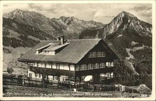 Oberstdorf Cafe Pension  Maderhaim Entschenkopf Nebelhorn Rubihorn / Oberstdorf /Oberallgaeu LKR