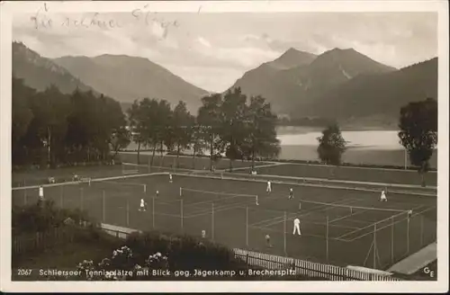 Schliersee Tennispuelaetze Jaegerkamp Brecherspitz / Schliersee /Miesbach LKR