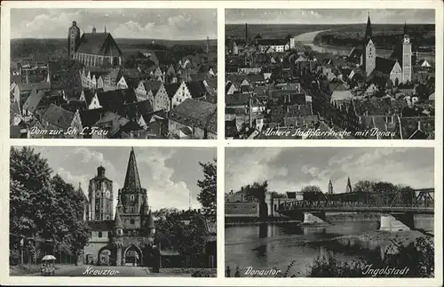 Ingolstadt Donau Dom, Untere Stadtpfarrkirche, Donau, Kreuztor, Donautor / Ingolstadt /Ingolstadt Stadtkreis