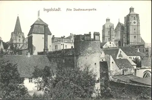 Ingolstadt Donau Alte Stadtmauer / Ingolstadt /Ingolstadt Stadtkreis