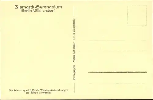 Berlin Wilmersdorf
Bismarck-Gymnasium / Berlin /Berlin Stadtkreis