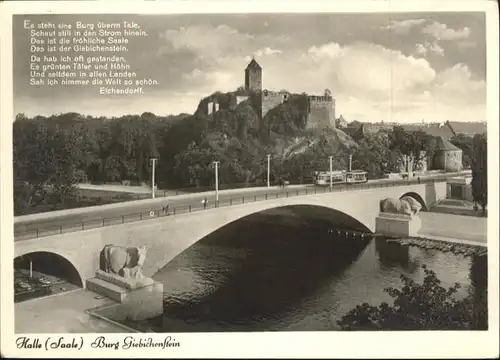 Halle Saale Burg Griebichenstein Bruecke / Halle /Halle Saale Stadtkreis