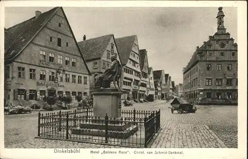 Dinkelsbuehl Hotel Goldene Rose Schmiddenkmal / Dinkelsbuehl /Ansbach LKR
