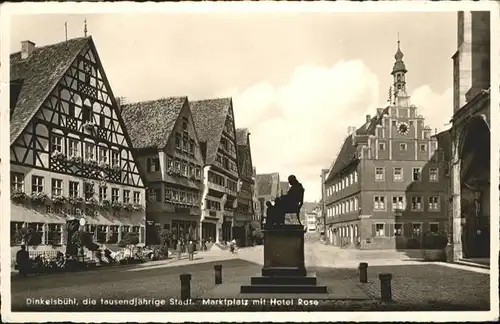 Dinkelsbuehl Marktplatz Hotel Rose / Dinkelsbuehl /Ansbach LKR