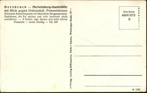 Hersbruck Michelsberg Gaststaette  / Hersbruck /Nuernberger Land LKR