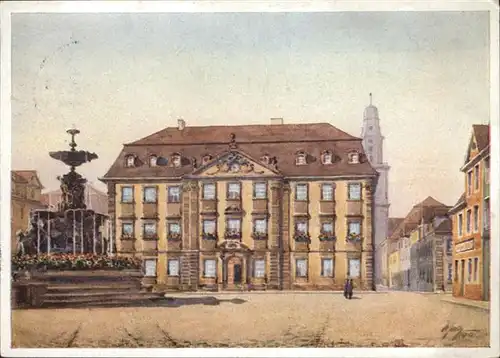 Erlangen Rathaus Kuenstler Hans Schmitz / Erlangen /Erlangen Stadtkreis