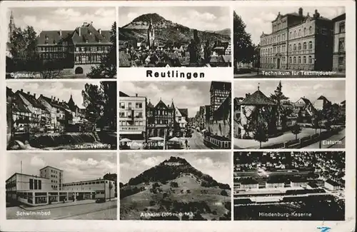 Reutlingen Gymnasium, Technikum der Textilindustrie, Klein-Venedig, wilhelmstrasse, Elsturm, schwimmbad, Achhalm, Hindenburg-Kaserne / Reutlingen /Reutlingen LKR