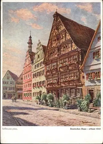 Dinkelsbuehl Deutsches Haus erbaut 1543 / Dinkelsbuehl /Ansbach LKR