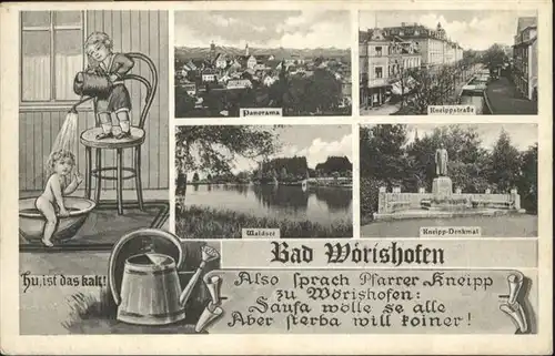 Bad Woerishofen Waldsee, Kneippstrasse, Kneipp-Denkmal / Bad Woerishofen /Unterallgaeu LKR