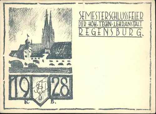 Regensburg Semesterabschlussfeier 1928 / Regensburg /Regensburg LKR