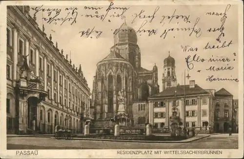 Passau Residenzplatz Wittelsbacherbrunnen / Passau /Passau LKR