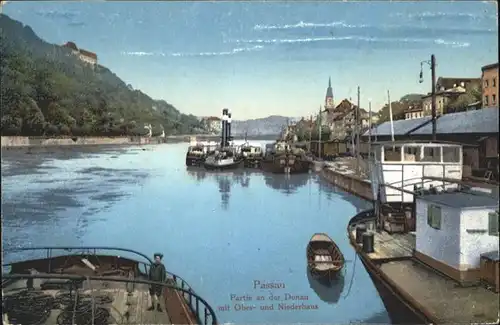 Passau Donau Ober Niederhaus Schiff / Passau /Passau LKR