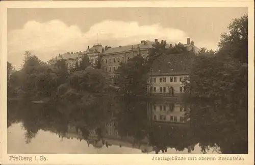 Freiberg Sachsen Justizgebaeude Kreuzteich / Freiberg /Mittelsachsen LKR