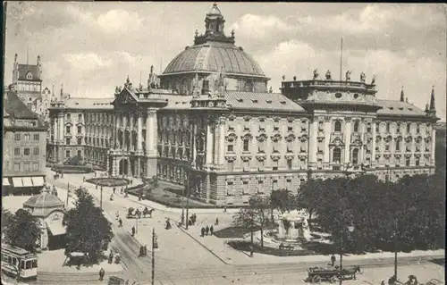 Muenchen Justizpalast Strassenbahn / Muenchen /Muenchen LKR