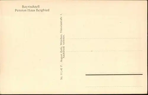 Bayrischzell Pension Haus Bergfried / Bayrischzell /Miesbach LKR
